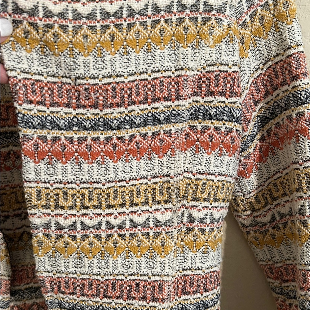 Zara Multicolor Patterned Cardigan Jacket Boho Fa… - image 5